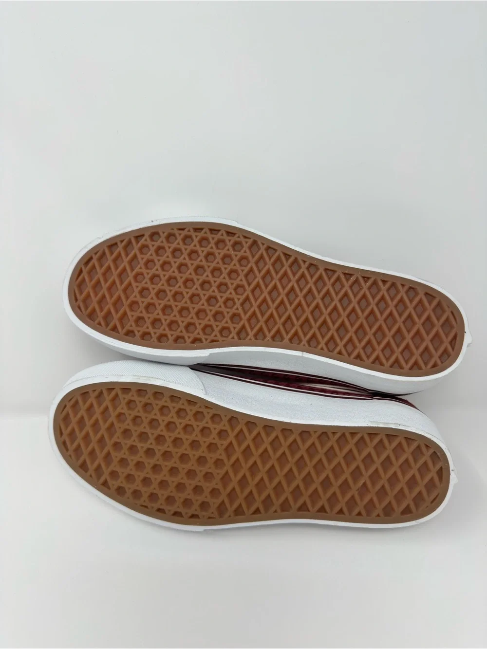 Vans Ward Platform Plaid Mix Port Sneakers Burgundy Size 7.5 Y2K Old Skool Stlye